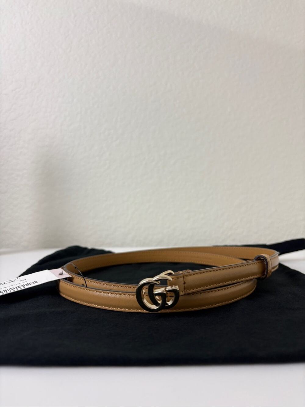 Gucci Tan Double G Leather Belt 100cm